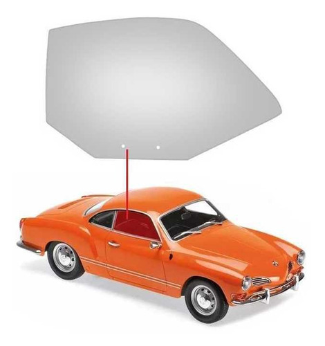 Janela Fixa Traseira Direita Vw Karmann Ghia  1956 Vetroex