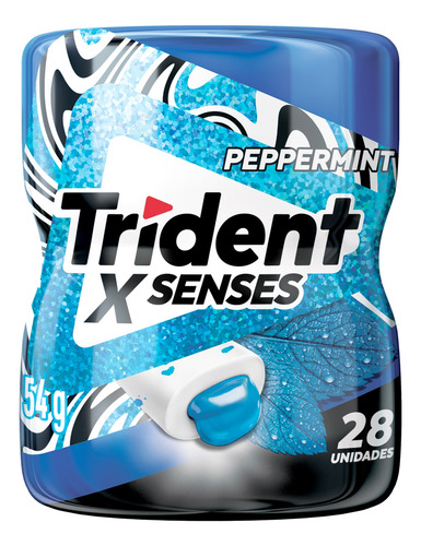 Goma De Mascar Peppermint Trident X Senses 28 Unidades 54g