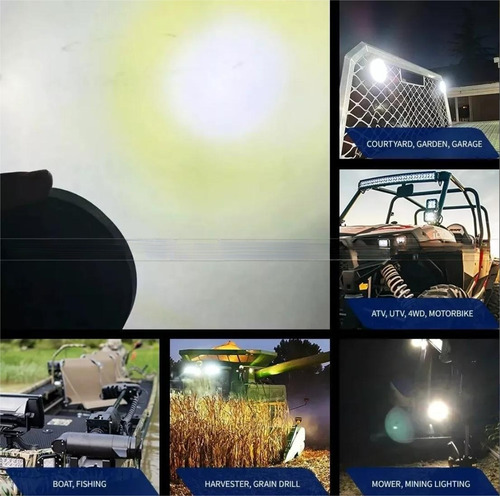 X2 Luces Foco Neblinero Led 63w 4x4 Auto Moto Camion Redondo