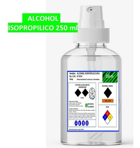 Alcohol Isopropílico 250 Ml Con Spray Al - mL a $52