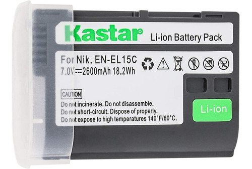 Batería Kastar En-el15c P/nikon D500 D600 D750 D800 D7000