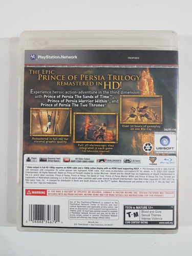 Prince Of Persia Trilogy Mídia Física Original Playstation 3