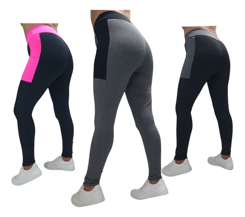 Kit 3 Legging Suplex Feminina Moda Fitness Academia Promoção