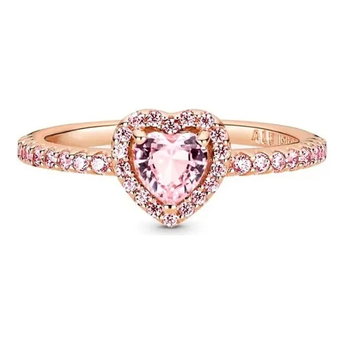Anillo Pandora Coraz n Relieve Rosa Incluye Kit De Regalo Cuotas