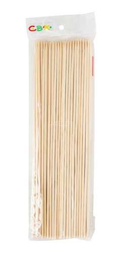 Palitos Brochettes Bambú Cbx 3mm X 20cm X 90 Unidades