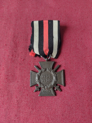 Medalla Alemania Primera Guerra Cruz Hindenburg Combatientes (Usado)