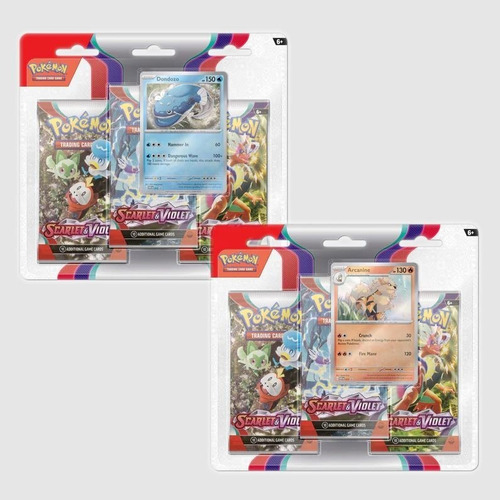 Imagen 2 de 2 de Pokemon Scarlet And Violet 3 Pack Blister Español Cartas Tcg