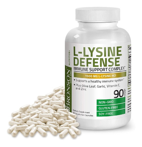 L-lisina 1500 Mg Complex Bronson 90 Capsulas Vegetarianas