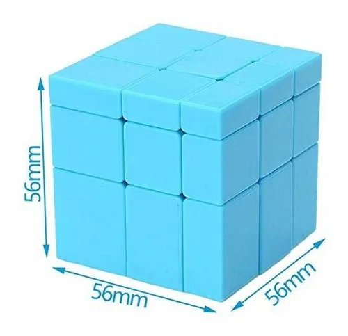 Cubo Mágico Tanch Ss 3x3 Velocidad Espejo Azul Sin Adhesivos