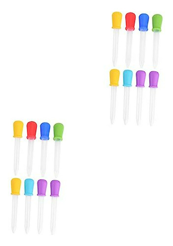 16 Piezas De Pipetas Cuentagotas De Silicona, Cuentagotas, M