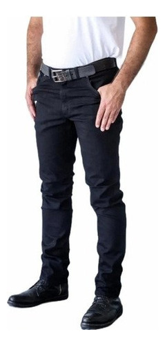 Pantalon De Jeans De Hombre Negro Chupin Elastizado