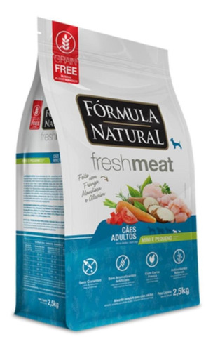 Fórmula Natural Fresh Meat Cães Mini E Pequeno 2,5kg