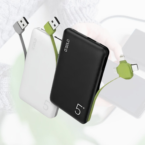Carregador 3 Em 1 Portátil 5000mah Com Alta Eficiência