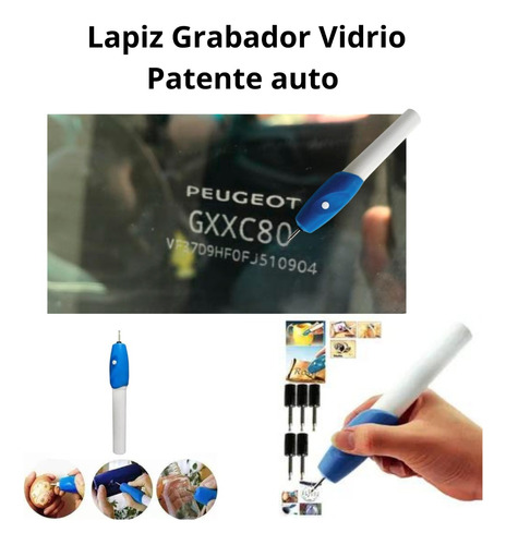 Lápiz Grabador Tallador Metal Plástico Vidrio Madera Cuero