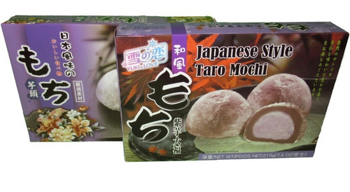 2 Cajas De Mochi Sabor Taro De 210gr Cada Uno.