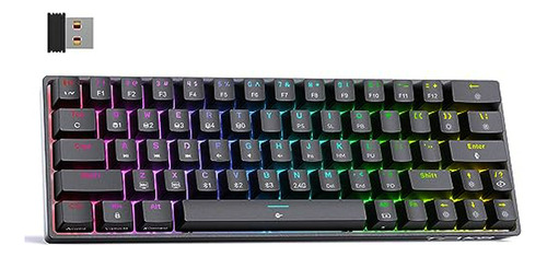 Teclado Gamer Inalámbrico 60% Compacto Con Rgb.