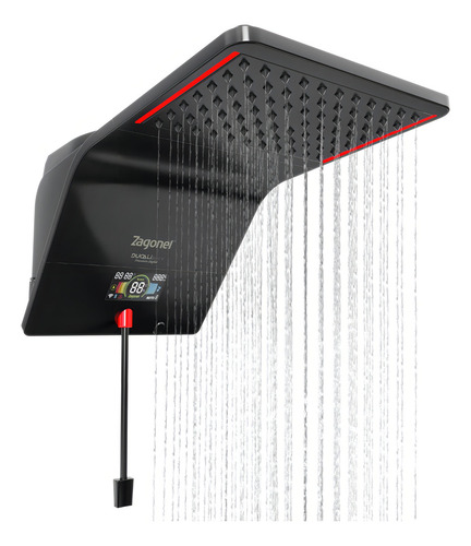 Ducha chuveiro eletrônico Zagonel Ducali Premium preto 7500W