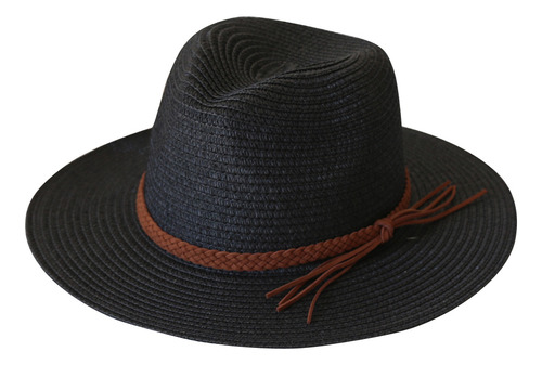 Sombrero De Panamá De Paja Con Ala Ancha Para Mujer, Modelo
