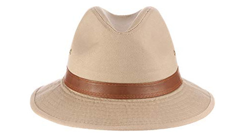 Dorfman Pacific Gorro Safari De Lona De Una Pieza Con Ribete