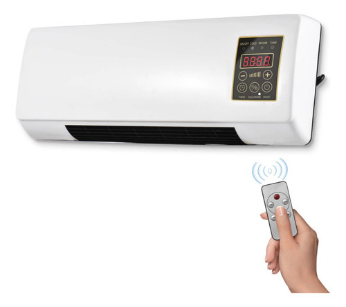 Calentador Calefactor Ventilador Eléctrico De Pared Color Blanco