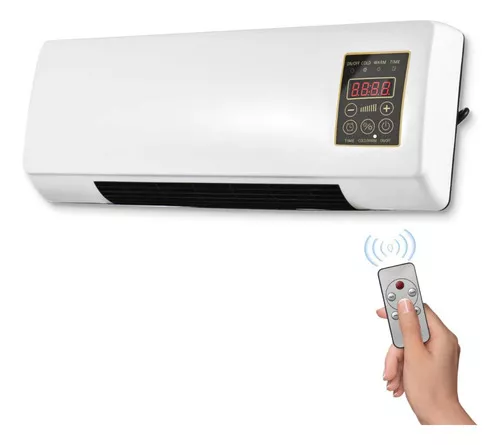 Calefactor de enchufe 400W calefactor cerámico Bajo consumo Calefactor baño  Calefactor eléctrico Calefactor pequeño Blanco