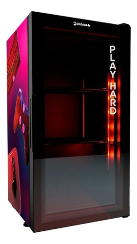 Refrigerador Porta De Vidro Com Led The Gamer Imbera Vr1,5 Cor Red Play Hard 110v