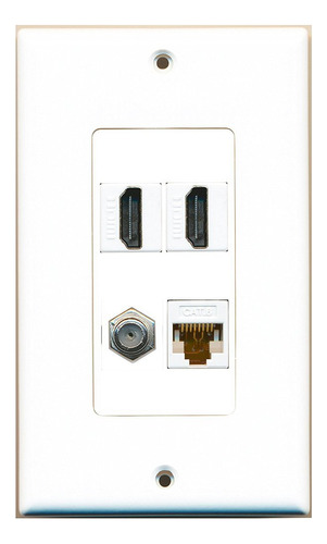 Riteav 2 Puerto Hdmi 1 Cable Coaxial Tv- F-type Ethernet