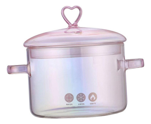 Olla De Vidrio Con Tapa, Utensilios De Cocina Resistentes Al