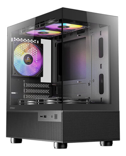 Gabinete Gamer Antec Cx200m Rgb Elite Vidro 5 Fans 120mm