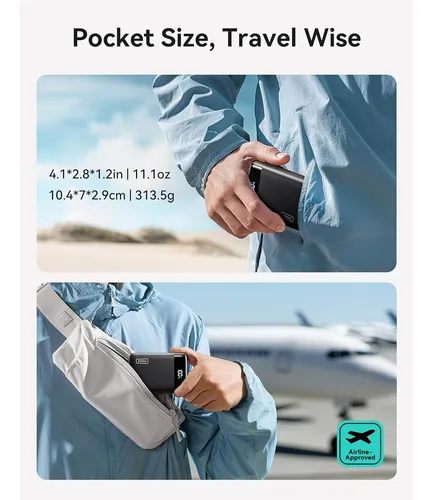 Power Bank Portatil Iniu 20,000mah 22.5w Usb-c (p51-e2)