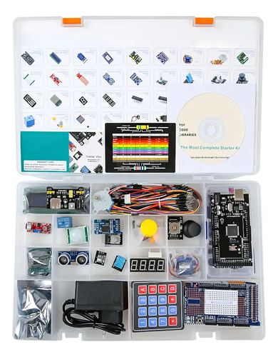Kit Mega Avançado Componentes Para Arduino Caixa Nfe No Full
