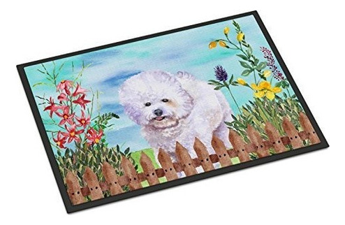 Tesoros De Caroline Bichon Frise Primavera Felpudo 18 X 27 M