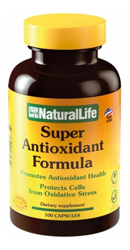 Super Antioxidante Natural Life 100 Cápsulas Protege Células