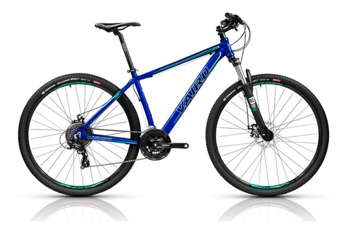Mountain bike masculina Vairo XR 3.5  2021 R29 M 21v frenos de disco mecánico cambios Shimano 31.8 42T y Shimano TX800 color azul  