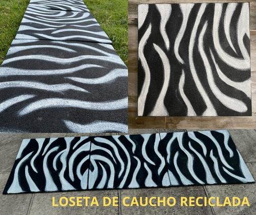 Imagen 2 de 2 de Loseta Piso De Caucho Reciclado Varios Diseños Y Colores
