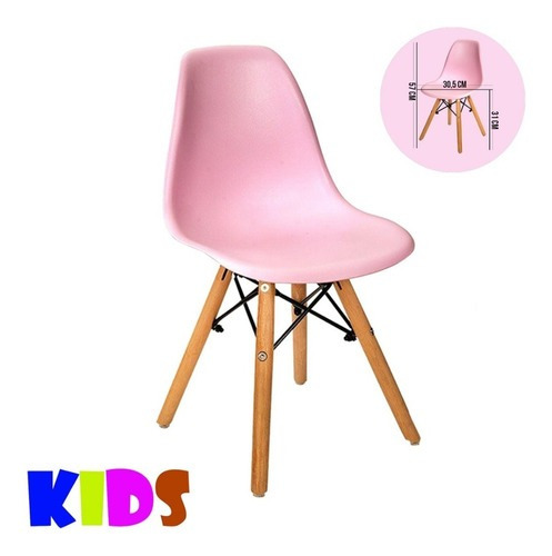 Cadeira Infantil Azul E Rosa Charles Eames Kids 