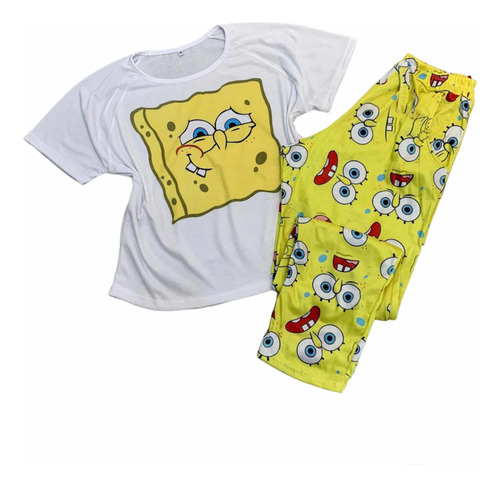 Pijama Largo Bob Esponja Pantalon + Remera