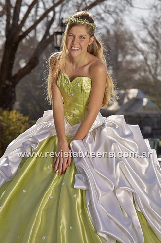 Vestido De 15 Hecho Verde Manzana Nuevo Novias Nanci