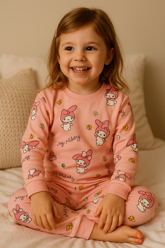 Pijama Invierno Infantil Niño Niña Estampado Térmico Frizado