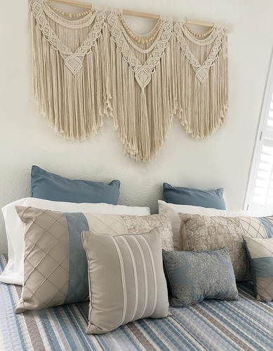Tapiz De Macramé Grande Colgar Pared, Decoración De P...