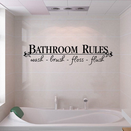 Reglas Del Cuarto De Baño Home Decor Wall Decals Stickers Ci