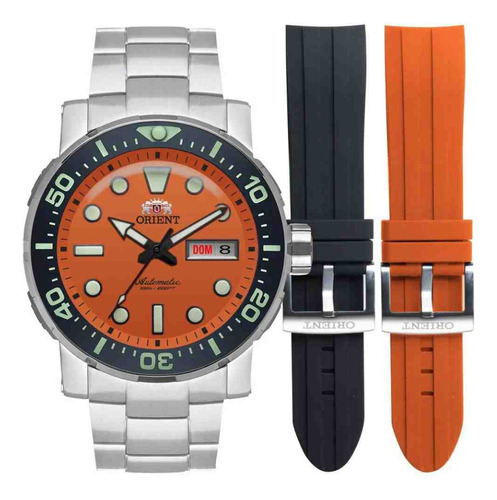 Relógio Prata Troca Pulseira Masculino Orient F49ss014 O1sx