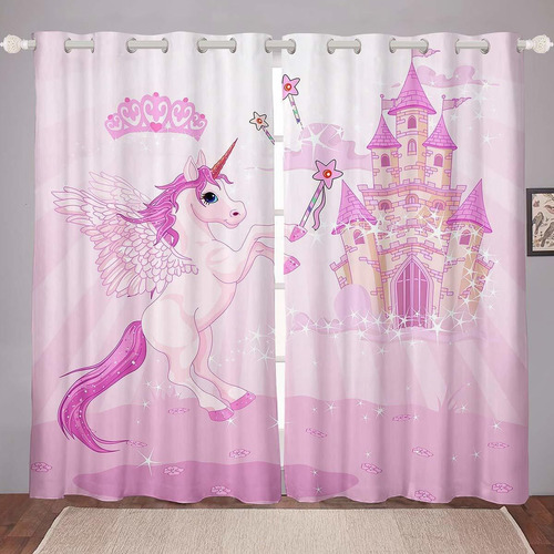 Cortina De Unicornio Dormitorio De Niñas  Bonitas Cort...