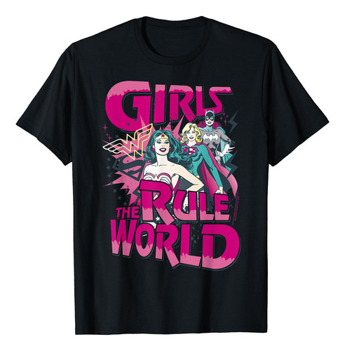 Polera De Dc Comics Justice League Girls Rule The World