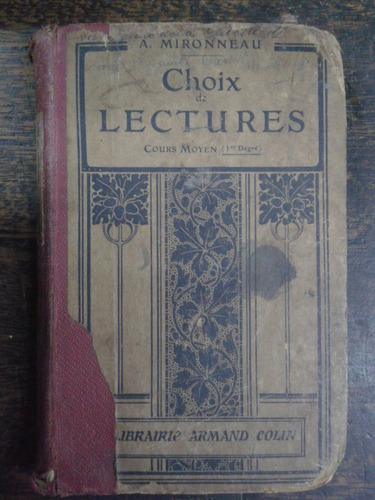 Choix De Lectures * A. Mironneau * Course Moyen * 1924 *