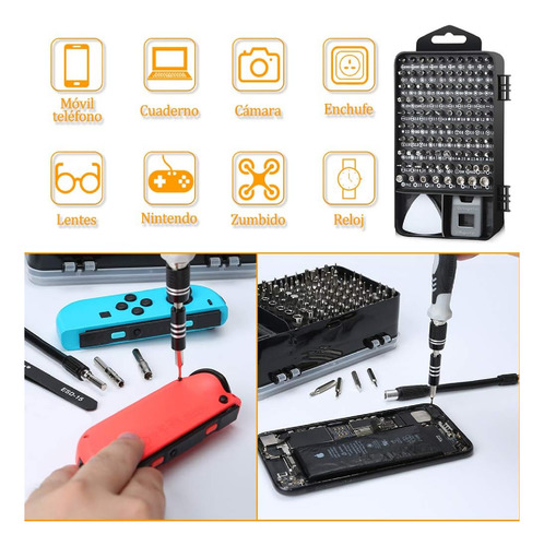 Kit De Destornilladores De 115 Piezas Laptop Telefono Pc