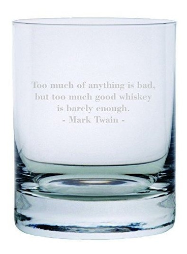 Mark Twain Quote Grabado 11oz Stolzle New York Crystal Rocks