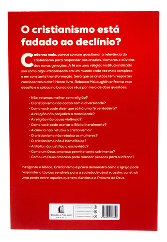 Cristianismo À Prova, De Rebecca Mclaughlin. Editora Thomas Nelson Brasil, Capa Mole, Edição 1 Em Português, 2024