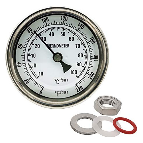 Home Brewing Distilling Dial Thermometer For Brew Kettl...