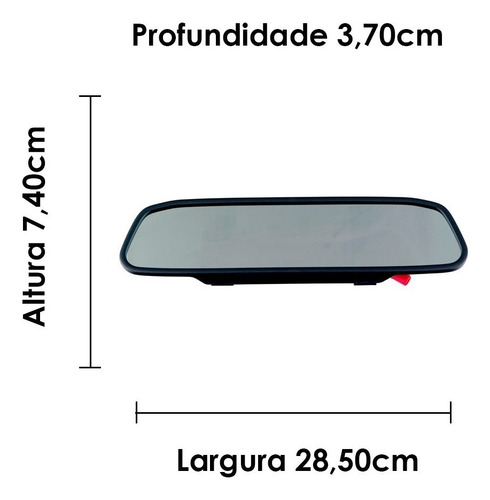 Imagem 6 de 9 de Kit Espelho Retrovisor Monitor Com Câmera De Ré Tela Lcd 4,3